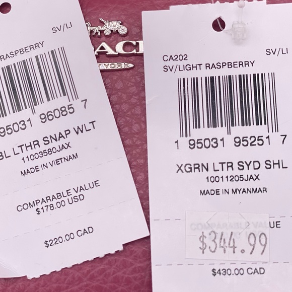 Coach Sydney Satchel Crossbody and Wallet Set Raspberry - Picture 13 of 13